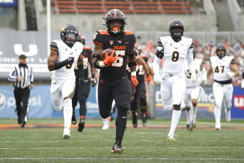 BONUS. Jermar Jefferson (Jr., Oregon St., 5-10, 206)